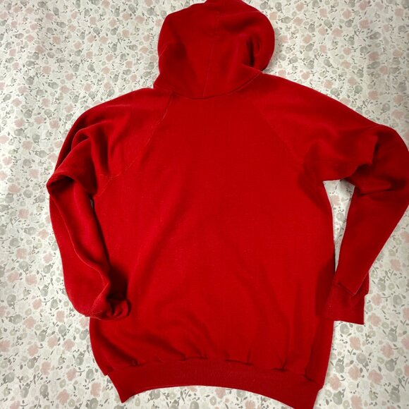 Indiana University Red Hooded Sweatshirt - Well Made / Used - Large - Picture 6 of 15